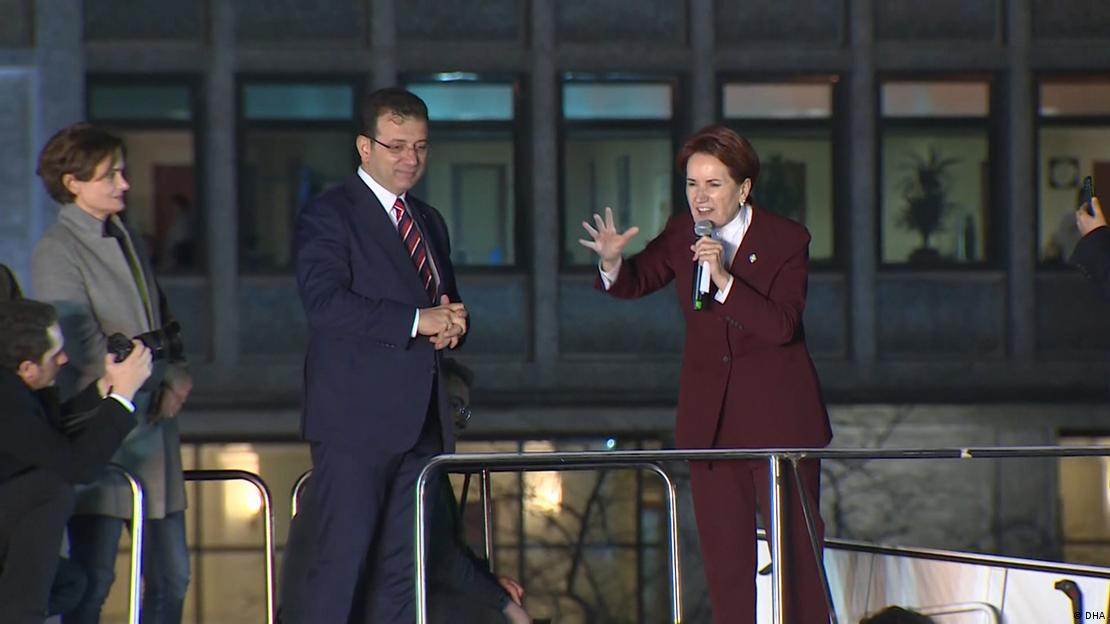 İYİ Parti Genel Başkanı Meral Akşener, İBB Başkanı Ekrem İmamoğlu ve CHP İstanbul İl Başkanı Canan Kaftancıoğlu