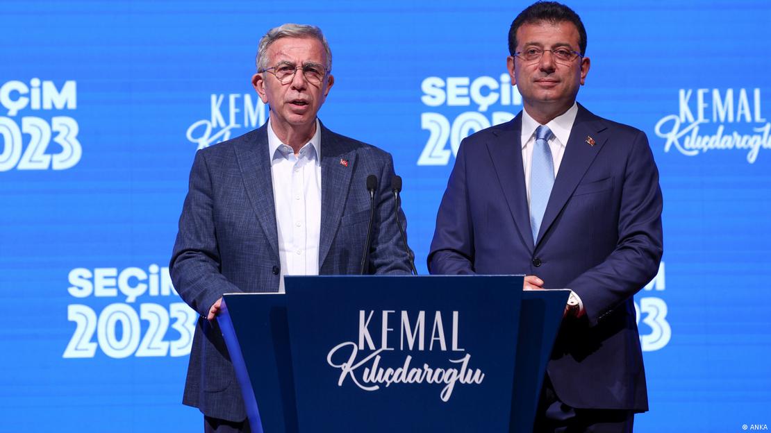 Ankara ve İstanbul'un belediye başkanları Mansur Yavaş ve Ekrem İmamoğlu 