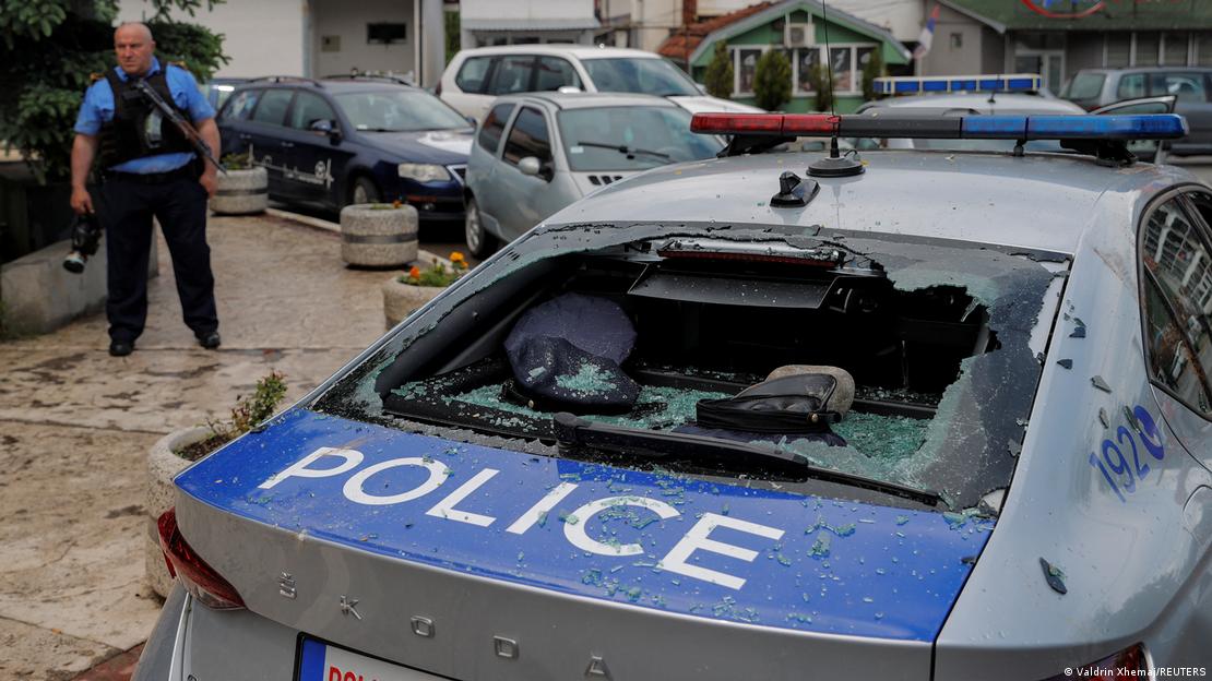 Kosovo Zvecan | Zusammenstöße zwischen Polizei und serbischen Demonstranten