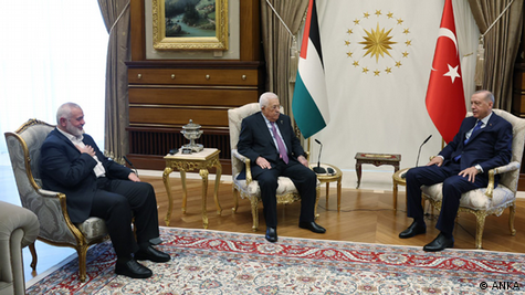 Cumhurbaşkanı Erdoğan Temmuz ayında Hamas lideri İsmail Haniye ve Filistin Özerk Yönetimi Başkanı Mahmud Abbas'ı kabul etmişti.